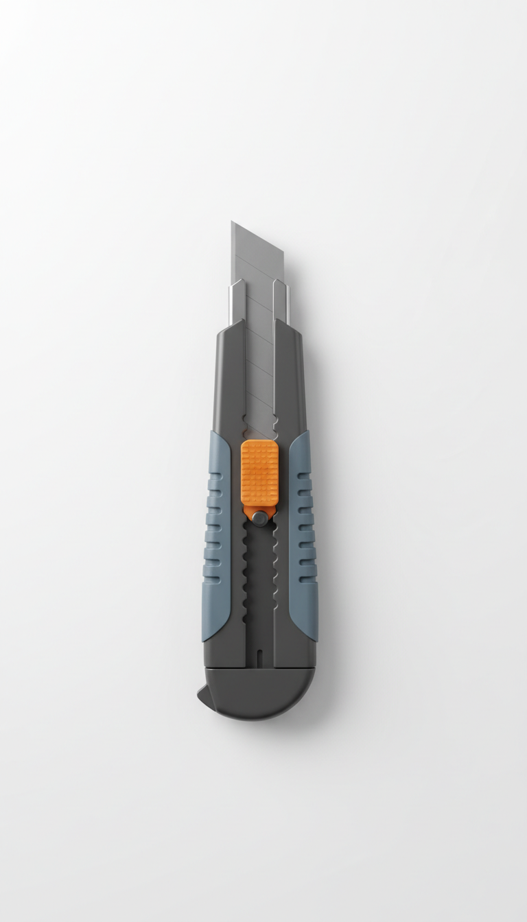 Retractable Utility Knife With Steel Blade