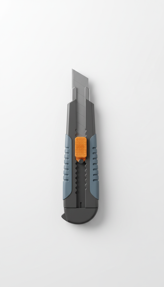 Retractable Utility Knife With Steel Blade